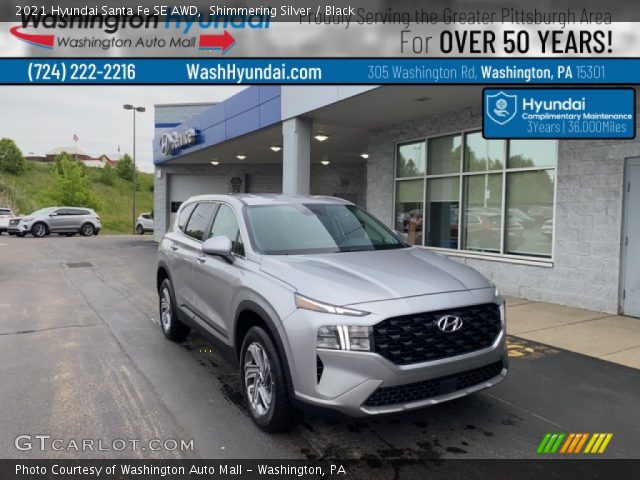 2021 Hyundai Santa Fe SE AWD in Shimmering Silver