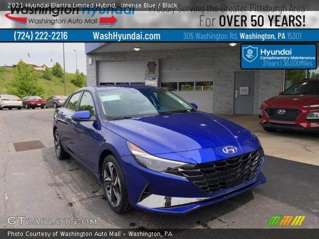 2021 Hyundai Elantra Limited Hybrid in Intense Blue