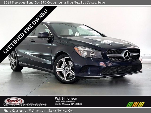 2018 Mercedes-Benz CLA 250 Coupe in Lunar Blue Metallic