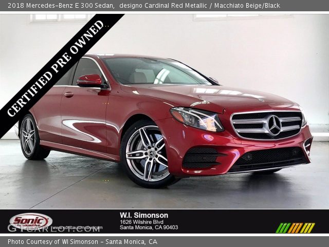 2018 Mercedes-Benz E 300 Sedan in designo Cardinal Red Metallic