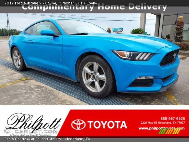 2017 Ford Mustang V6 Coupe in Grabber Blue