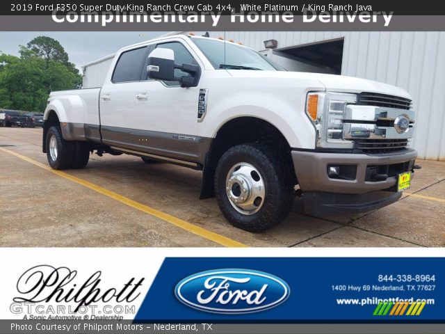 2019 Ford F350 Super Duty King Ranch Crew Cab 4x4 in White Platinum