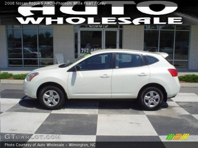 2008 Nissan Rogue S AWD in Phantom White Pearl