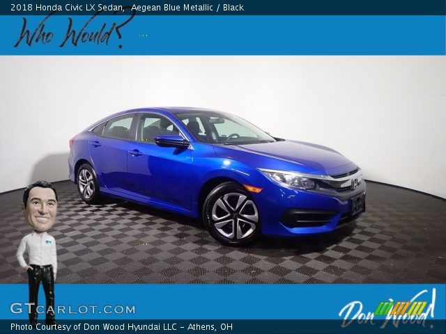 2018 Honda Civic LX Sedan in Aegean Blue Metallic