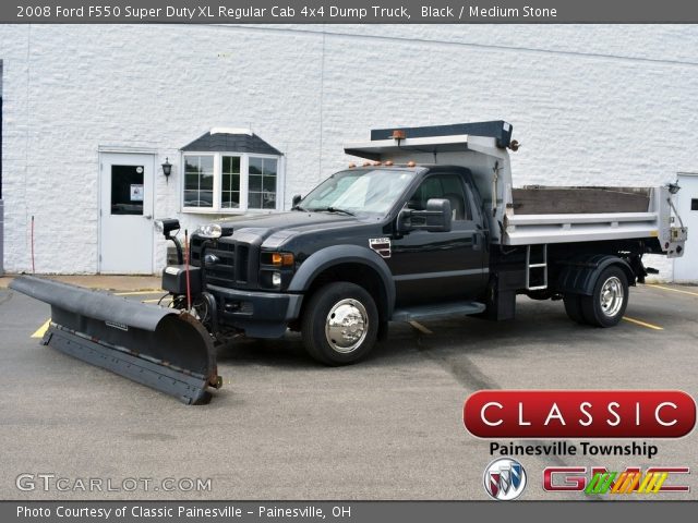 2008 Ford F550 Super Duty XL Regular Cab 4x4 Dump Truck in Black