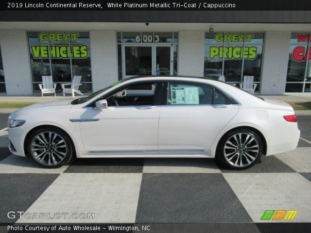 2019 Lincoln Continental Reserve in White Platinum Metallic Tri-Coat