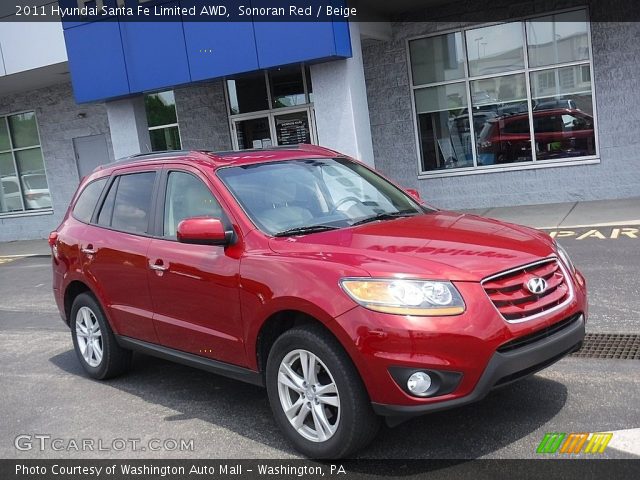 2011 Hyundai Santa Fe Limited AWD in Sonoran Red