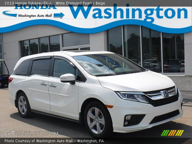 2019 Honda Odyssey EX-L in White Diamond Pearl