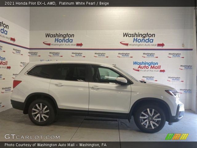 2021 Honda Pilot EX-L AWD in Platinum White Pearl