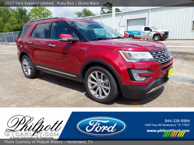 2017 Ford Explorer Limited in Ruby Red