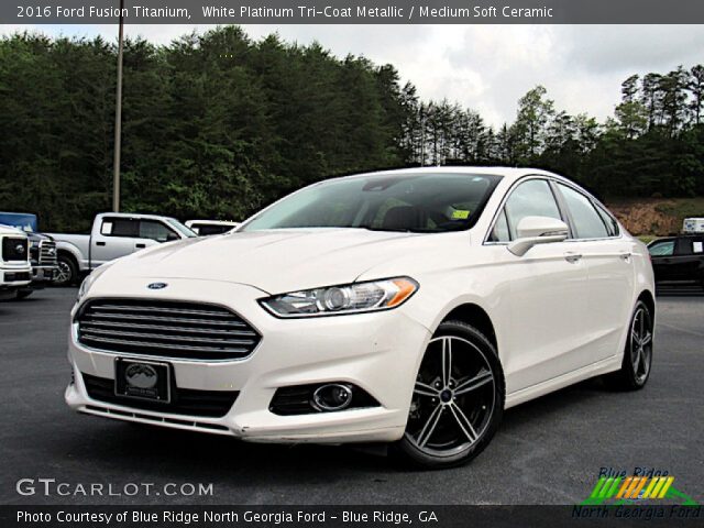 2016 Ford Fusion Titanium in White Platinum Tri-Coat Metallic