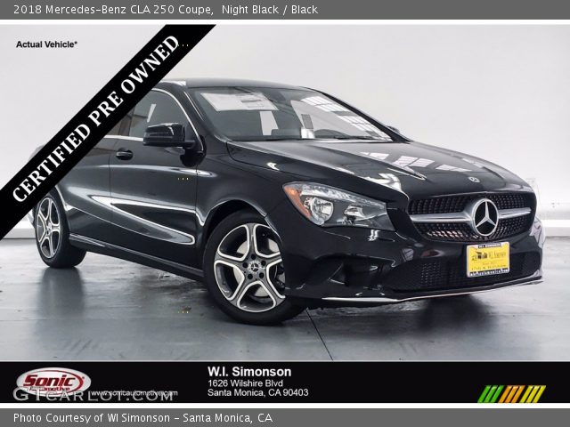 2018 Mercedes-Benz CLA 250 Coupe in Night Black