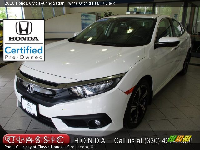 2018 Honda Civic Touring Sedan in White Orchid Pearl