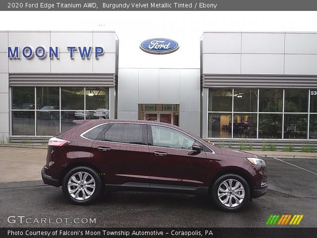2020 Ford Edge Titanium AWD in Burgundy Velvet Metallic Tinted