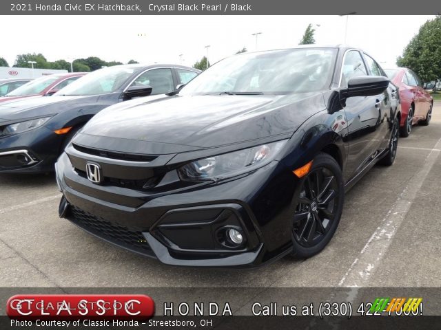 2021 Honda Civic EX Hatchback in Crystal Black Pearl