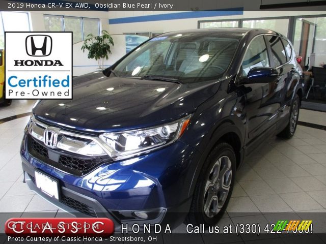 2019 Honda CR-V EX AWD in Obsidian Blue Pearl