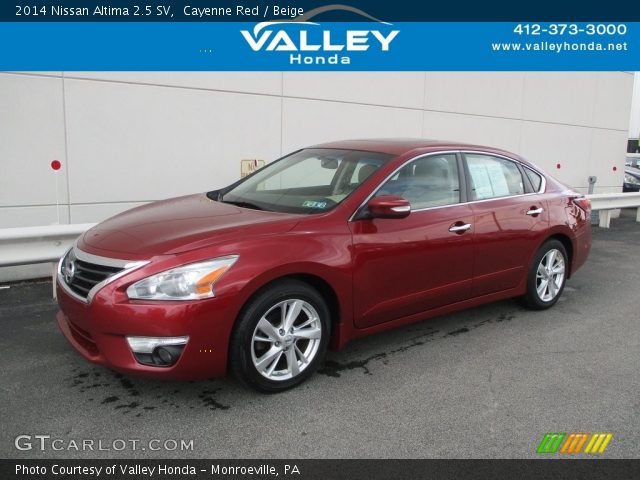 2014 Nissan Altima 2.5 SV in Cayenne Red