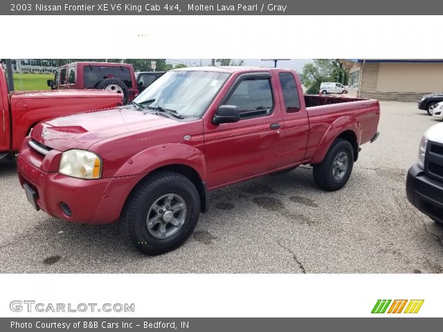2003 Nissan Frontier XE V6 King Cab 4x4 in Molten Lava Pearl