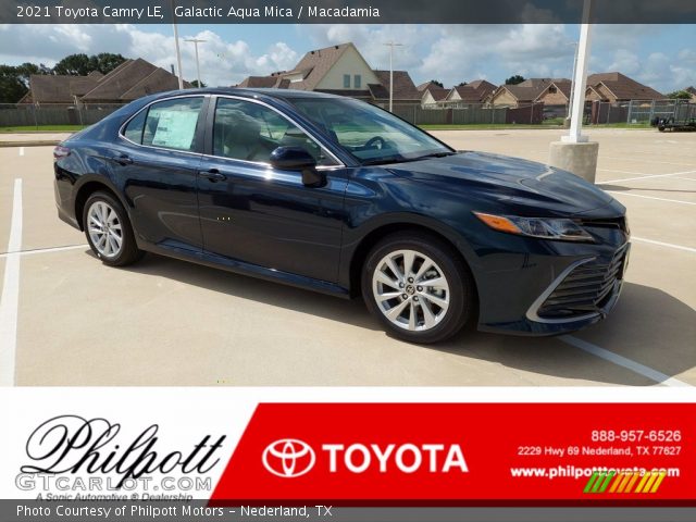 2021 Toyota Camry LE in Galactic Aqua Mica