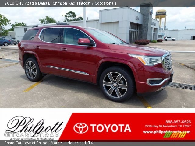 2018 GMC Acadia Denali in Crimson Red Tintcoat