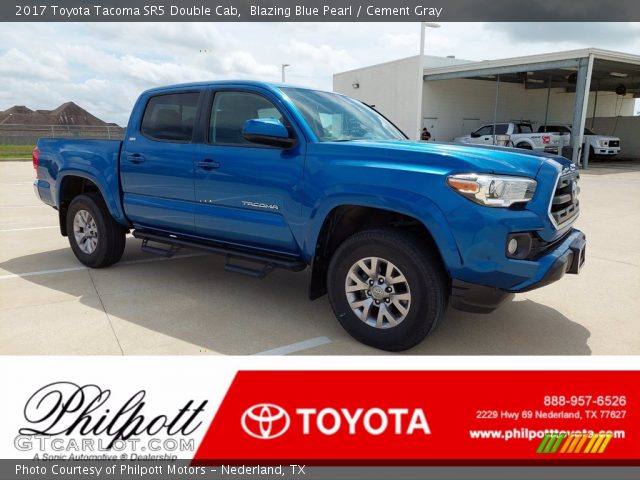 2017 Toyota Tacoma SR5 Double Cab in Blazing Blue Pearl
