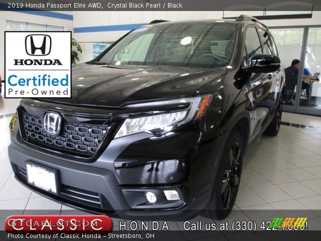 2019 Honda Passport Elite AWD in Crystal Black Pearl