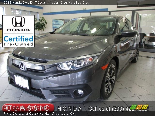 2018 Honda Civic EX-T Sedan in Modern Steel Metallic