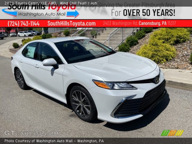 2021 Toyota Camry XLE AWD in Wind Chill Pearl