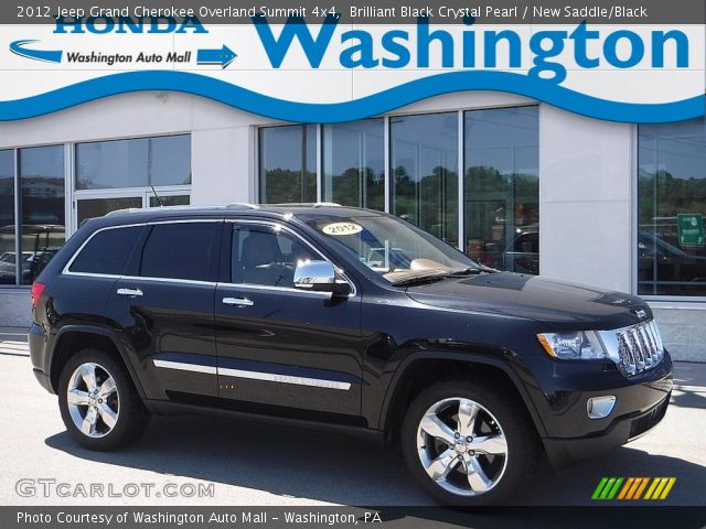2012 Jeep Grand Cherokee Overland Summit 4x4 in Brilliant Black Crystal Pearl