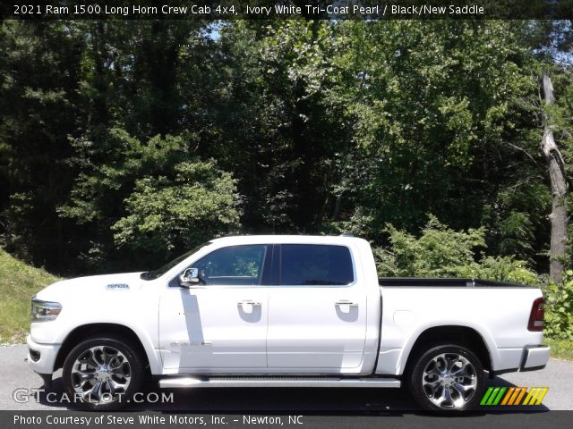 2021 Ram 1500 Long Horn Crew Cab 4x4 in Ivory White Tri-Coat Pearl