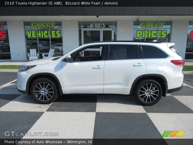 2018 Toyota Highlander SE AWD in Blizzard White Pearl