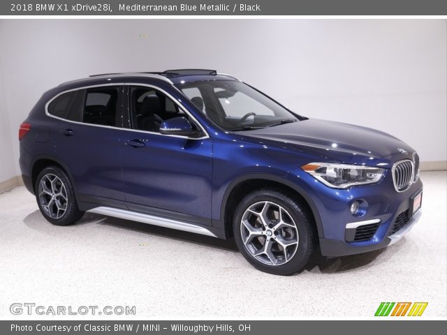 2018 BMW X1 xDrive28i in Mediterranean Blue Metallic