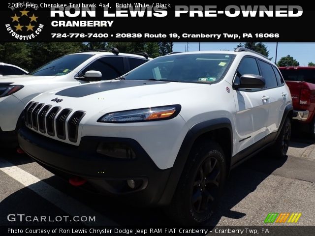 2016 Jeep Cherokee Trailhawk 4x4 in Bright White