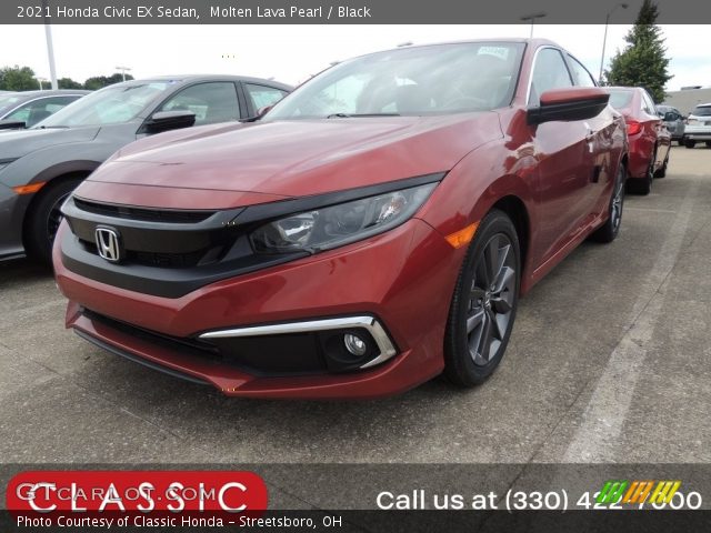 2021 Honda Civic EX Sedan in Molten Lava Pearl