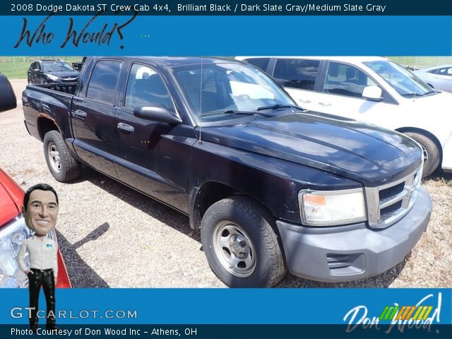 2008 Dodge Dakota ST Crew Cab 4x4 in Brilliant Black