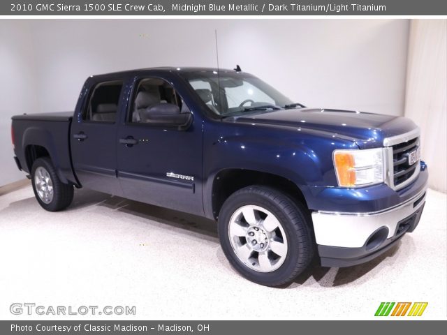 2010 GMC Sierra 1500 SLE Crew Cab in Midnight Blue Metallic