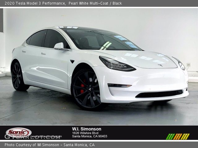 2020 Tesla Model 3 Performance in Pearl White Multi-Coat