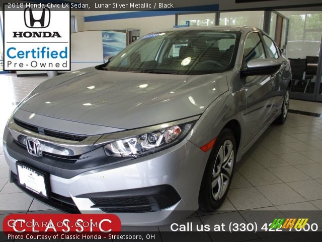 2018 Honda Civic LX Sedan in Lunar Silver Metallic