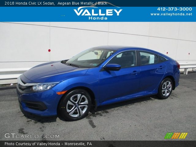 2018 Honda Civic LX Sedan in Aegean Blue Metallic