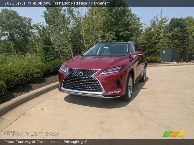 2021 Lexus RX 450h AWD in Matador Red Mica