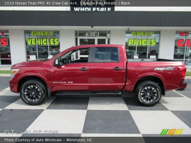 2019 Nissan Titan PRO 4X Crew Cab 4x4 in Cayenne Red Metallic