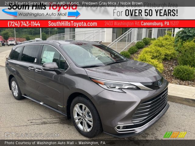 2021 Toyota Sienna Platinum AWD Hybrid in Predawn Gray Mica