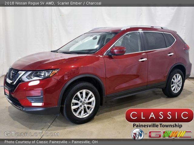 2018 Nissan Rogue SV AWD in Scarlet Ember
