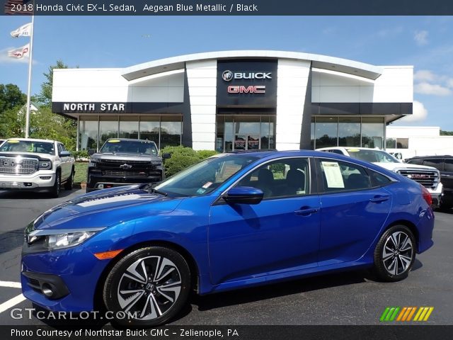 2018 Honda Civic EX-L Sedan in Aegean Blue Metallic