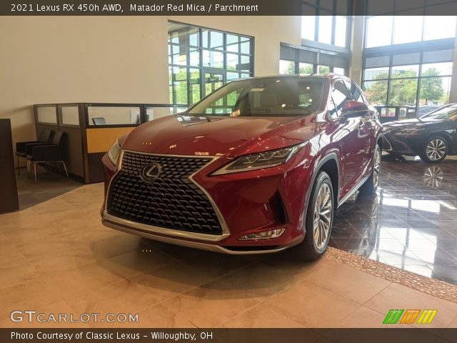 2021 Lexus RX 450h AWD in Matador Red Mica