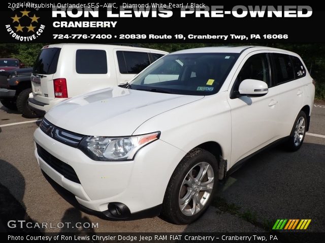 2014 Mitsubishi Outlander SE S-AWC in Diamond White Pearl
