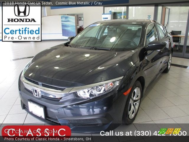 2018 Honda Civic LX Sedan in Cosmic Blue Metallic