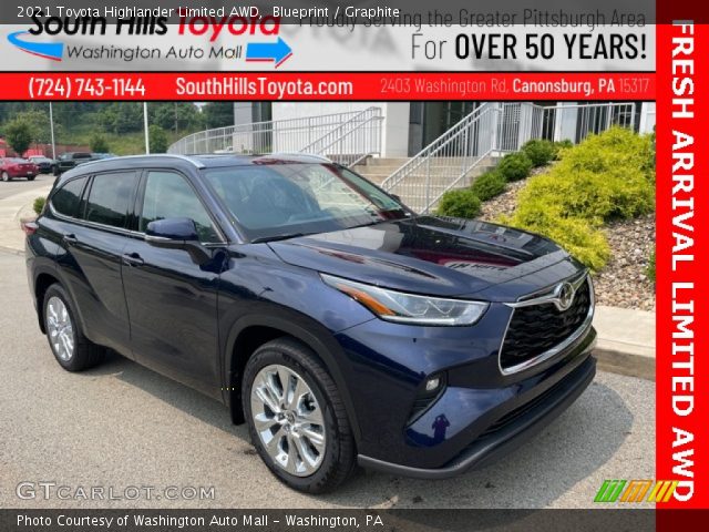 2021 Toyota Highlander Limited AWD in Blueprint