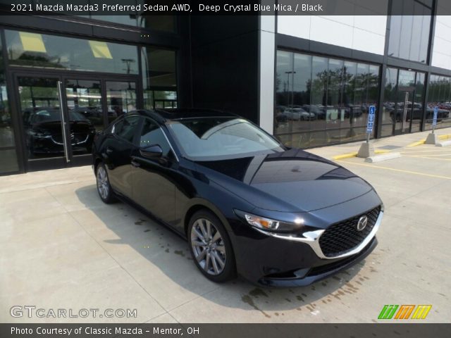2021 Mazda Mazda3 Preferred Sedan AWD in Deep Crystal Blue Mica
