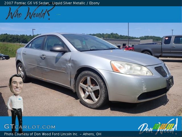 2007 Pontiac G6 V6 Sedan in Liquid Silver Metallic